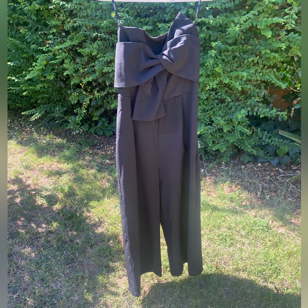 Soiéblu strapless black jumpsuit size small